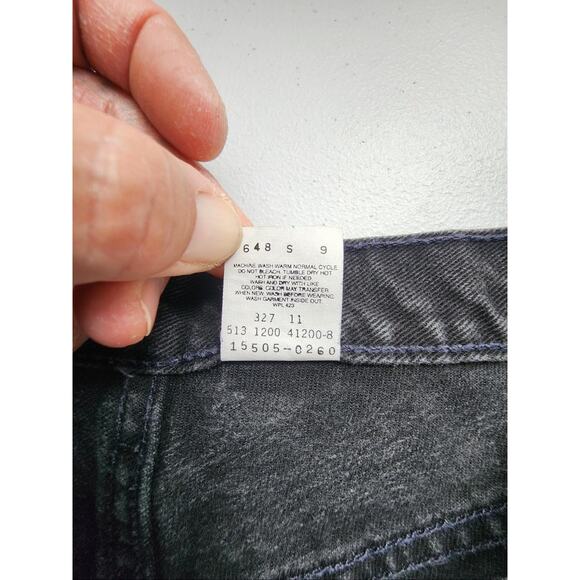 Vintage Levis 505 Jeans Womens 8 L Black Low Rise Straight Leg Denim Red Tab USA - Picture 5 of 13